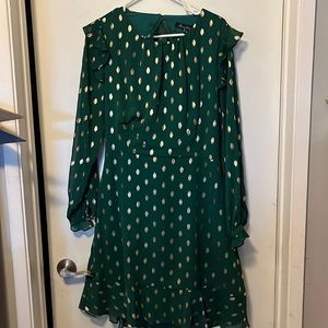 Hutch Emerald Confetti chiffon dress
